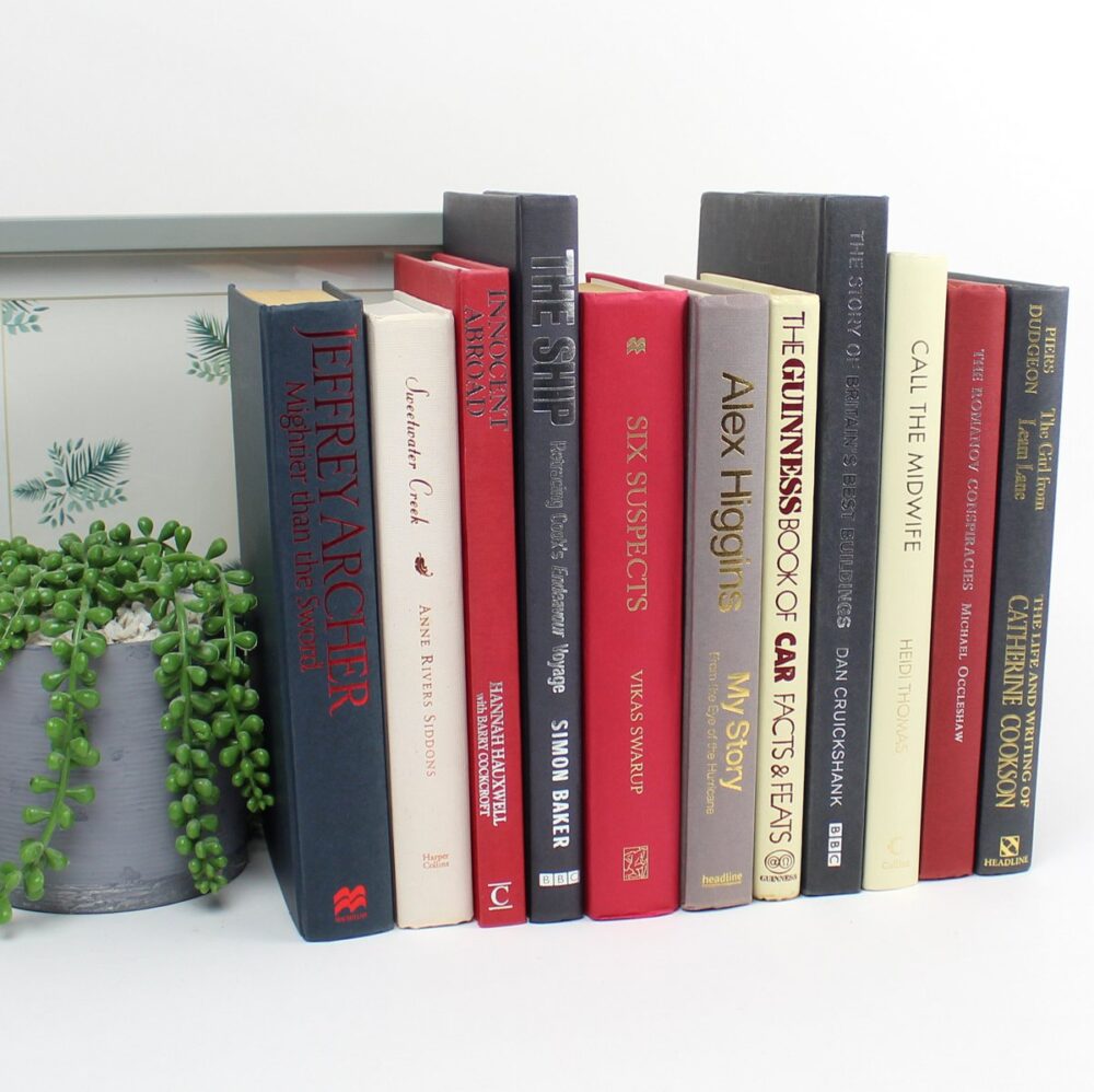 Red, Cream and Black Decorative Books
