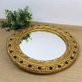 Round Vintage Rococo Style Mirror