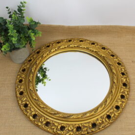 Round Vintage Rococo Style Mirror