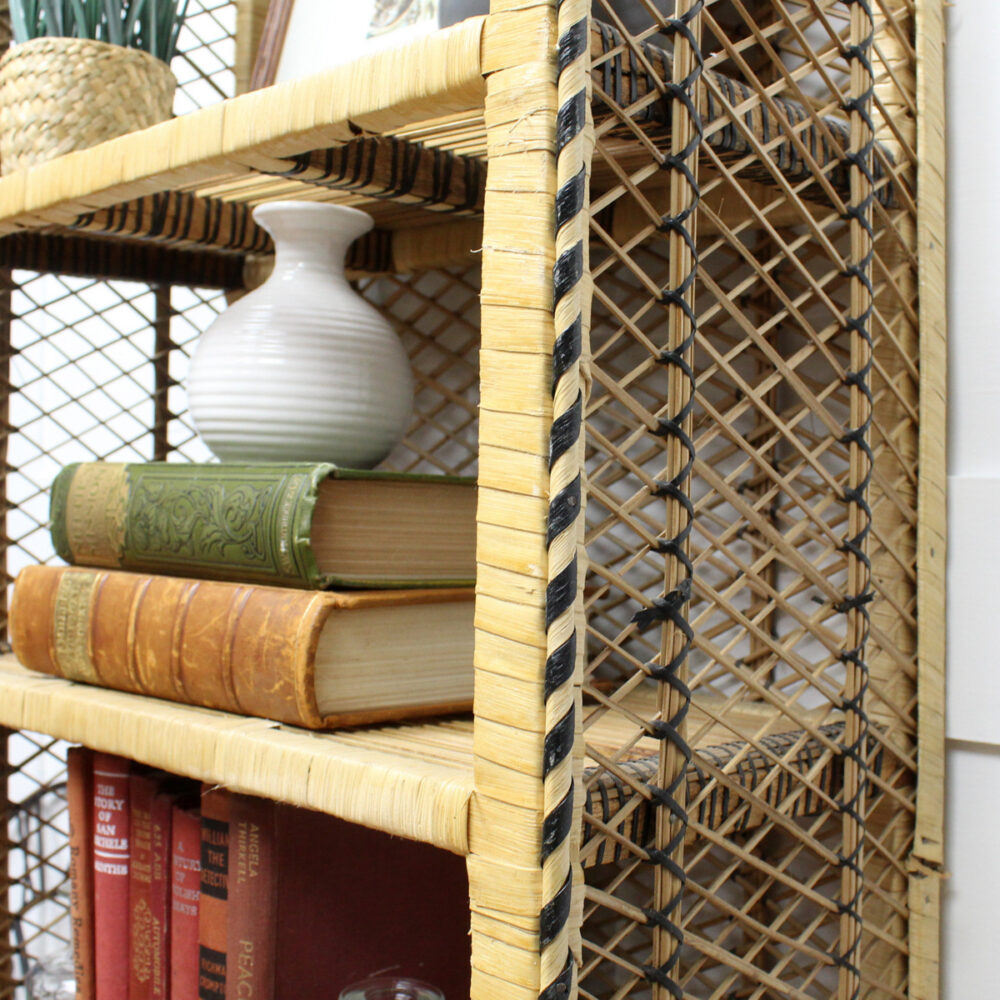 Wicker BoHo Bookcase