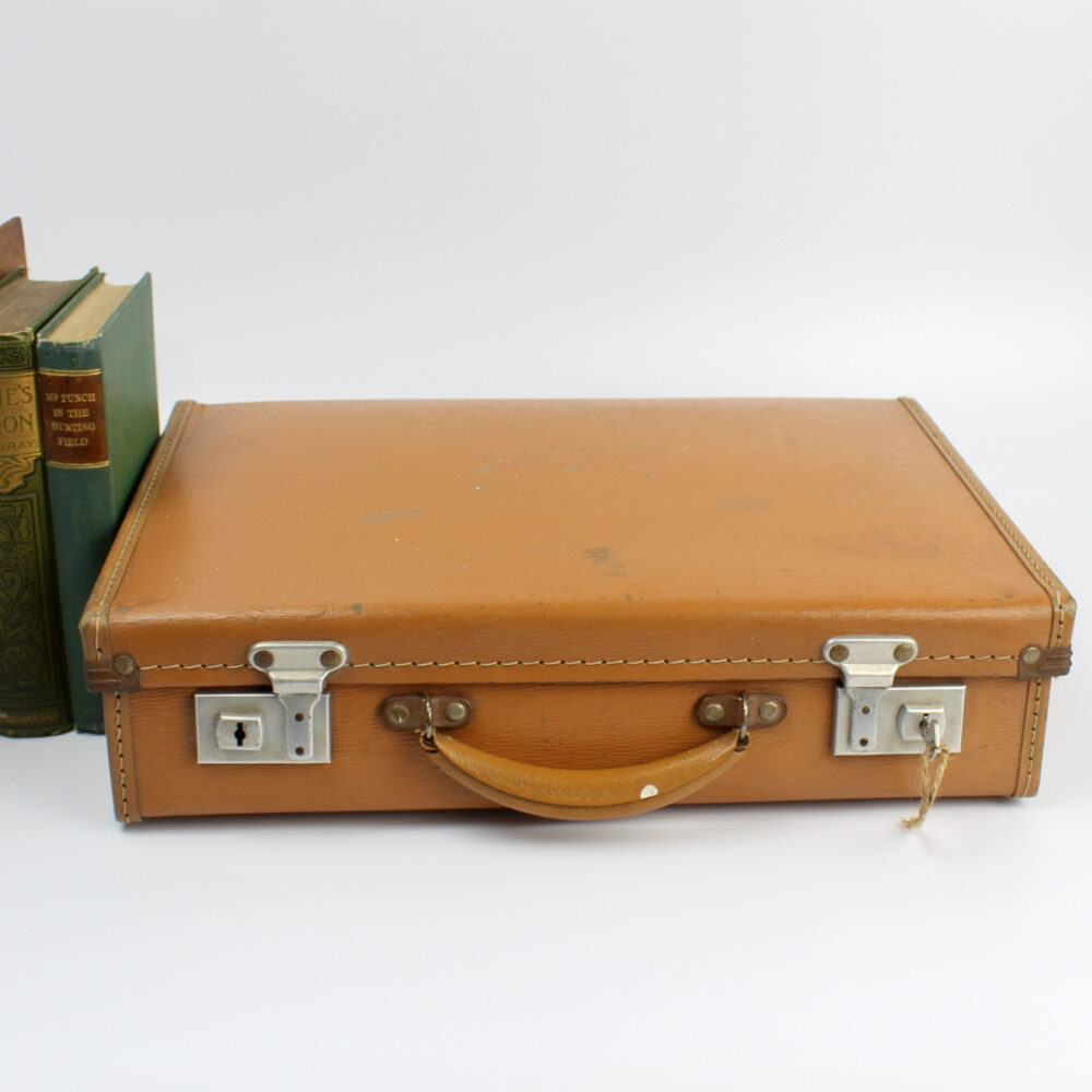 Vintage Tan Suitcase