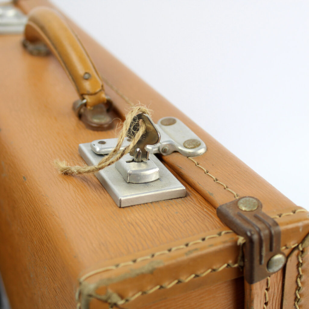 Vintage Tan Suitcase