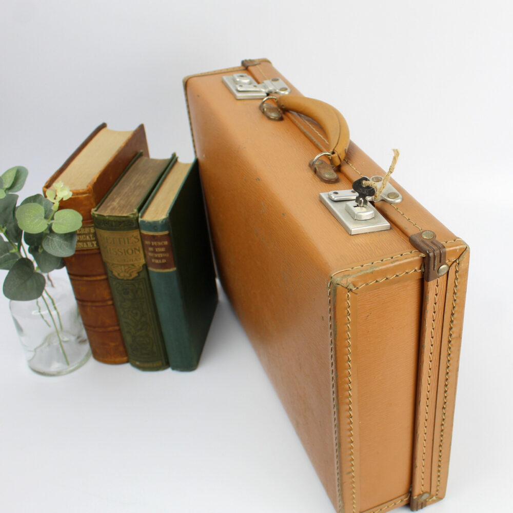 Vintage Tan Suitcase