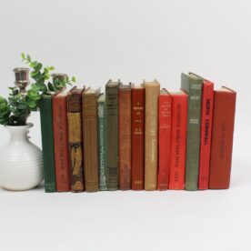 Mixed Green, Red & Brown Books by the Foot.