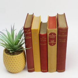 Yellow Vintage Books for Decor