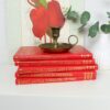 Red & Gold Vintage Decorative Barbara Cartland Books
