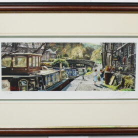 Narrowboat Print The Rochdale Canal