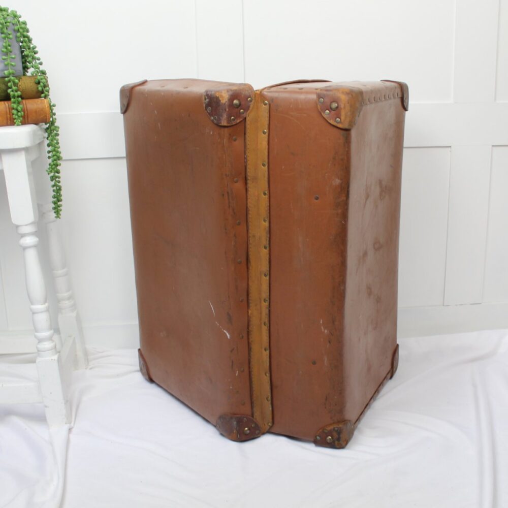 Antique Gentleman's Suitcase - Leather & Vulcanised Fibre. C1930's - Image 4