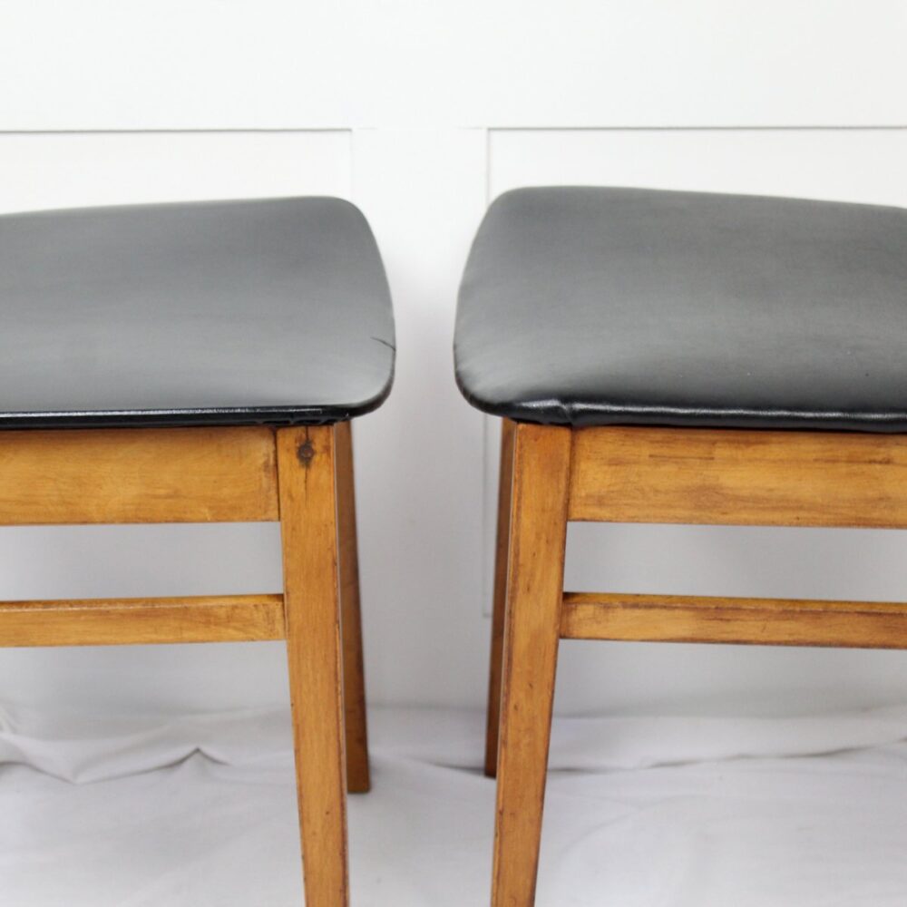 Vintage Beautility Dining Chairs. Teak Veneer & Curved back - Image 7