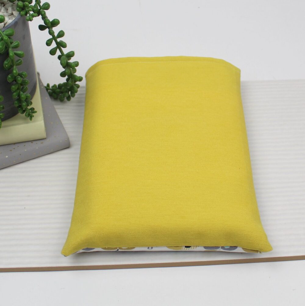 Handmade Book Sleeve in Abstract Fruit Fabric. Fits Large Paperbacks & Small Hardbacks. - Image 4