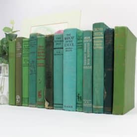 Mixed Green Vintage Books for Decor