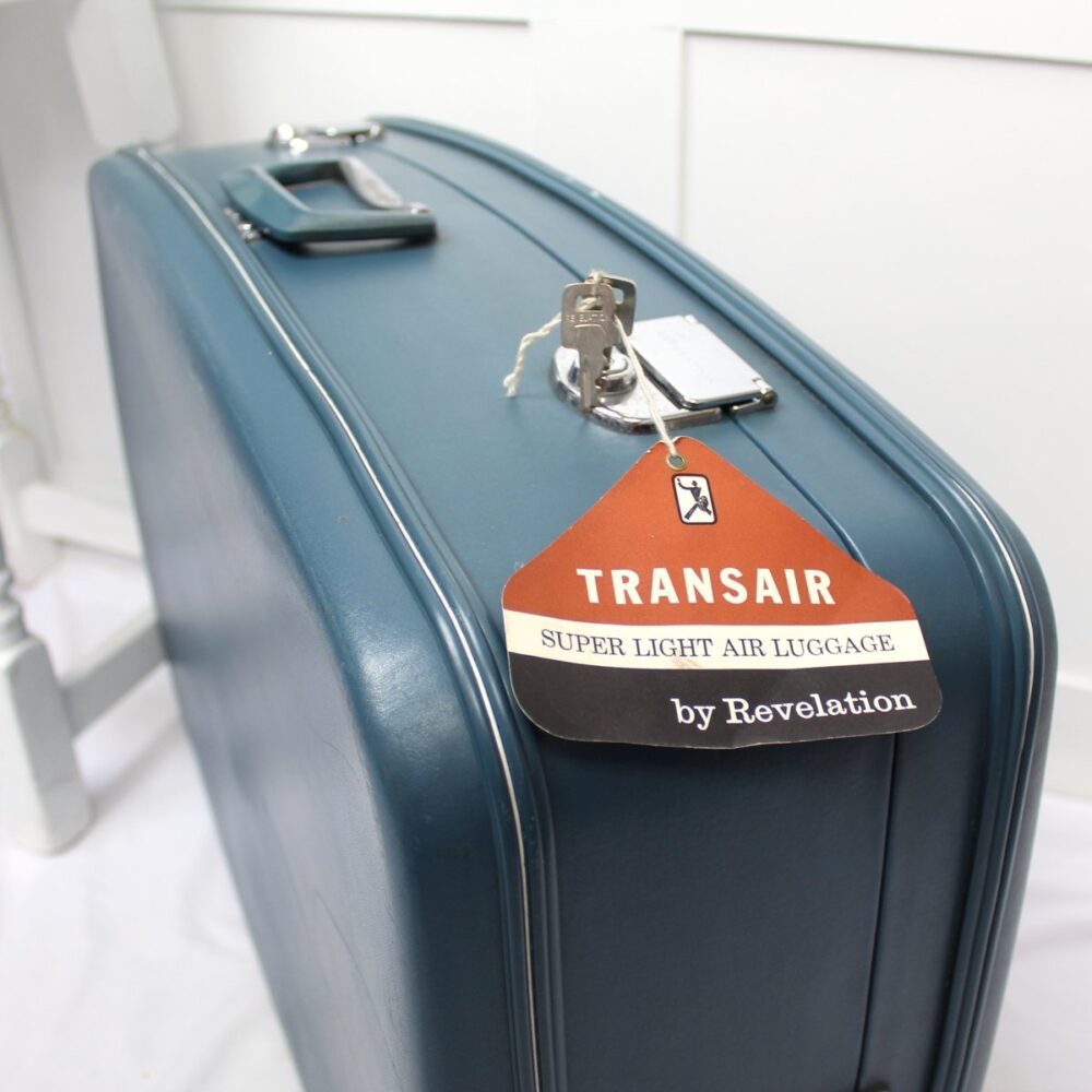Blue Transair by Revelation Suitcase with Keys & Tags. - Image 2