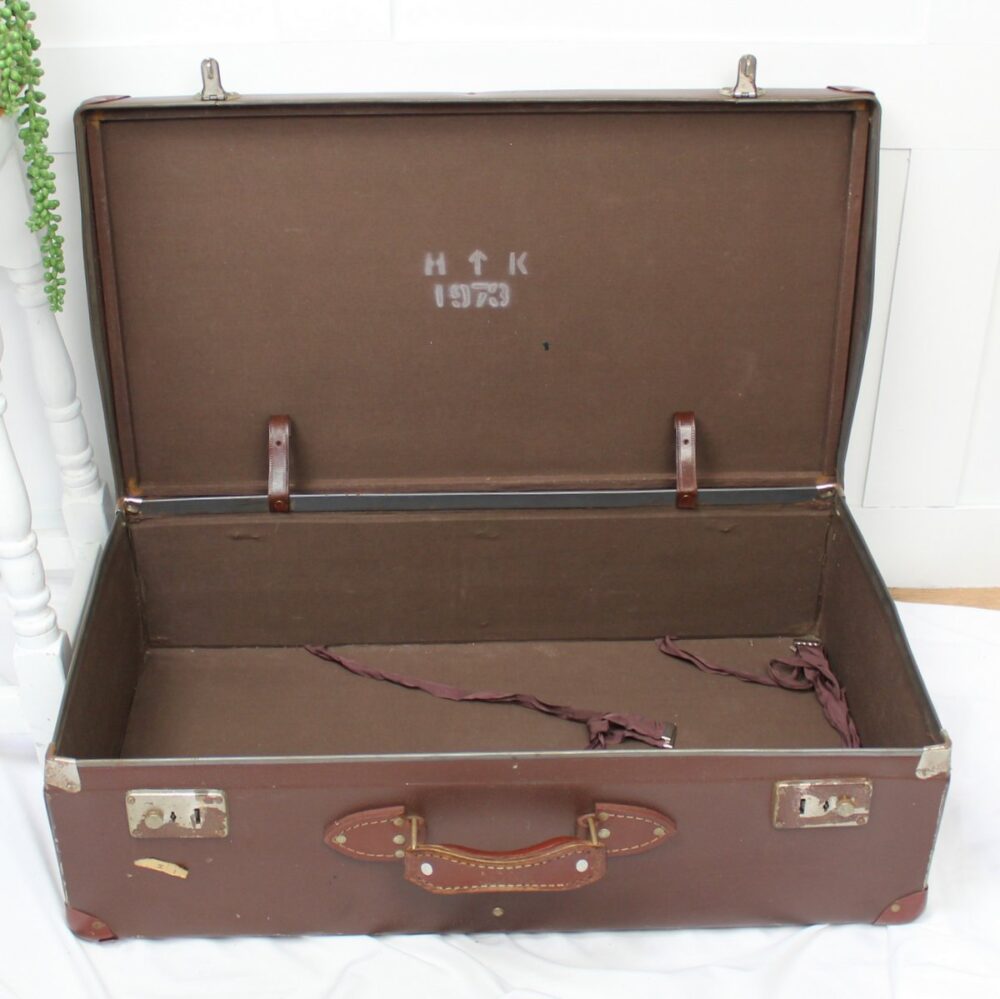 Large Brown Vintage Suitcase