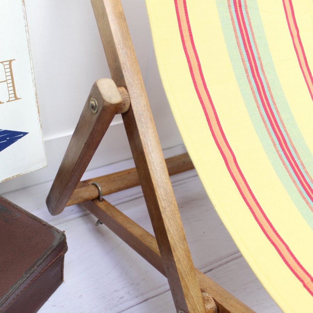 Vintage Childs Deckchair Retro Garden Decor
