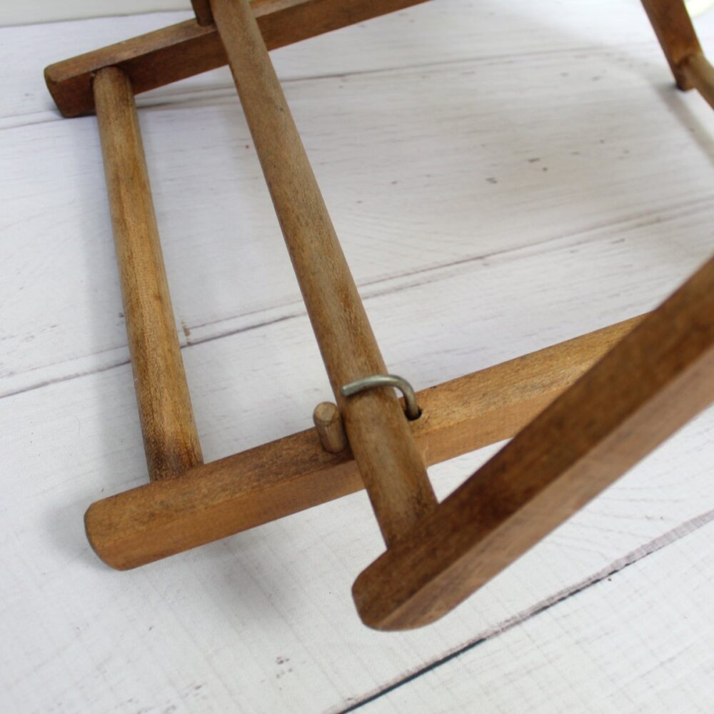 Vintage Wooden Deck Chair - Image 4