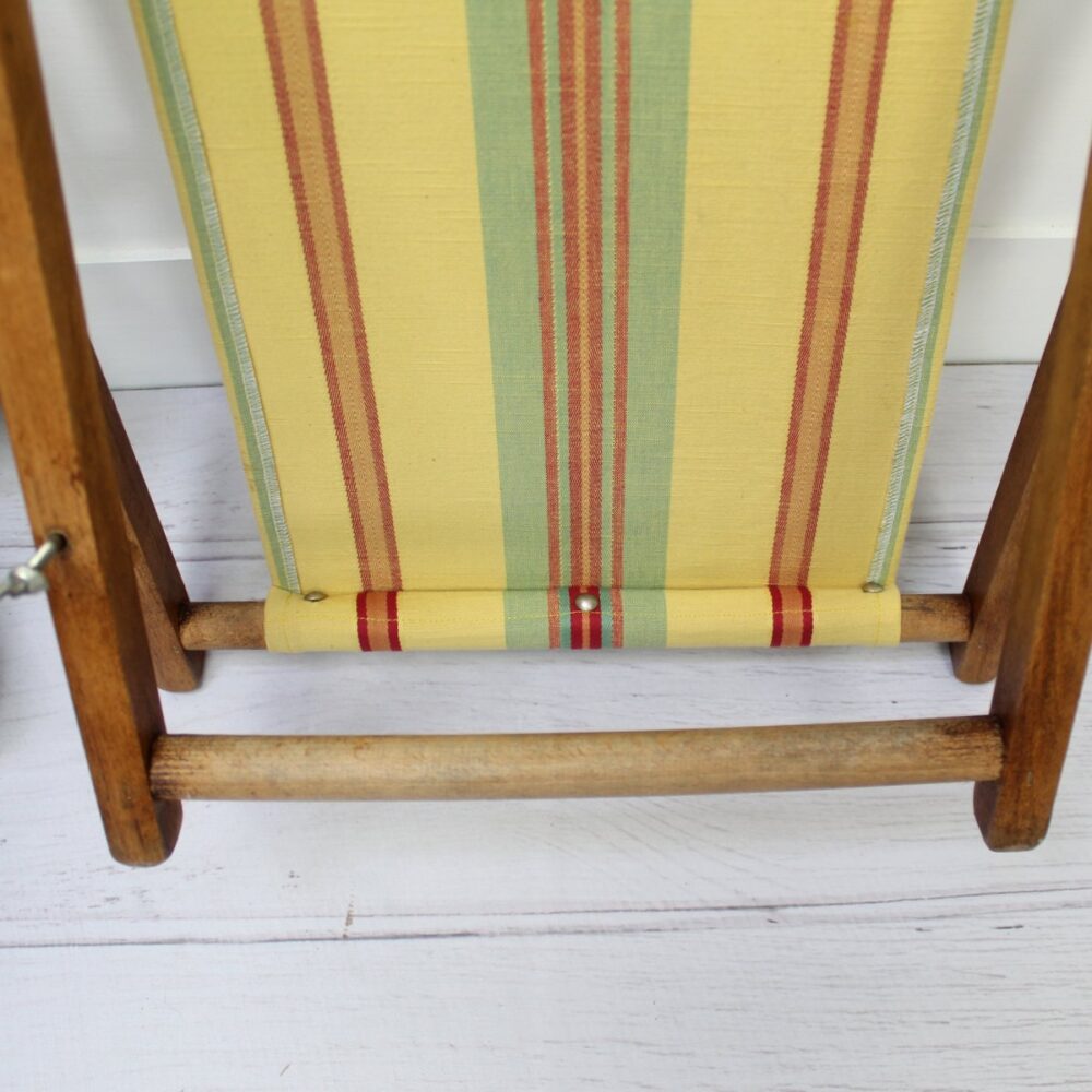 Vintage Wooden Deck Chair - Image 6