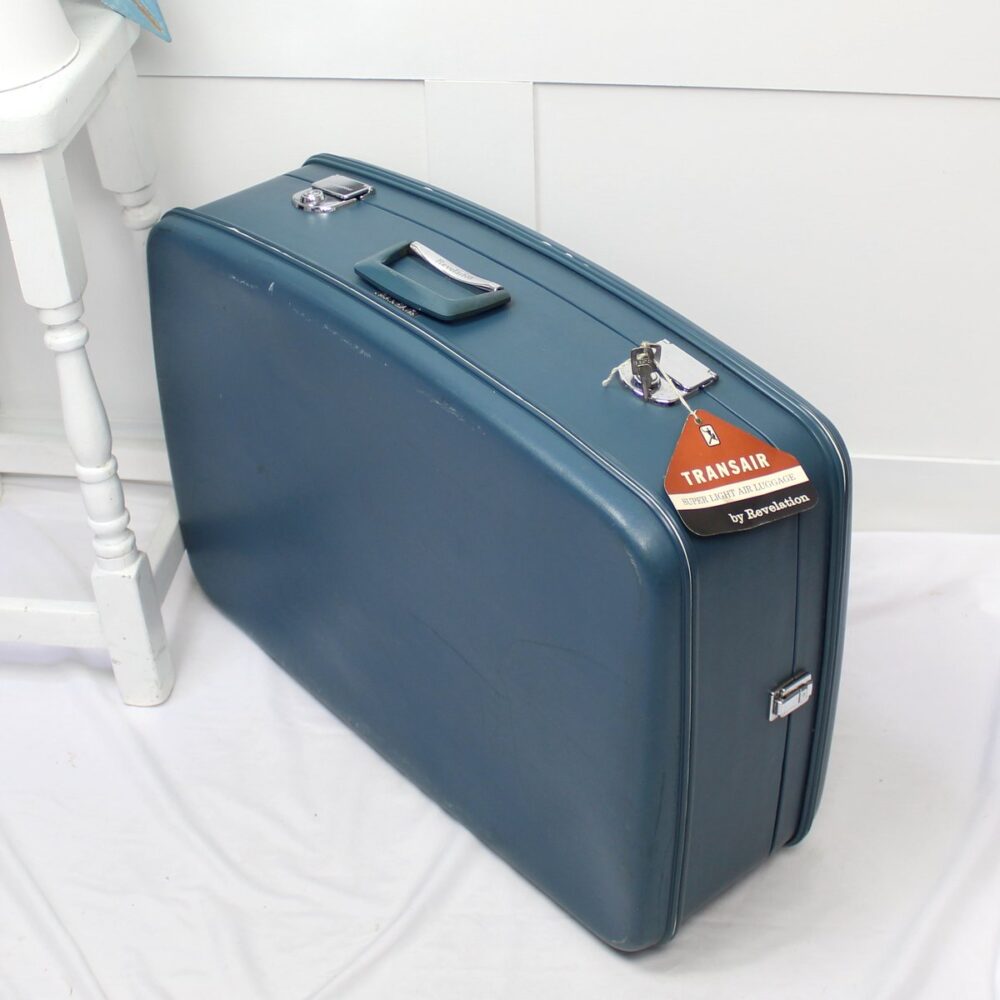 Blue Transair by Revelation Suitcase with Keys & Tags. - Image 3